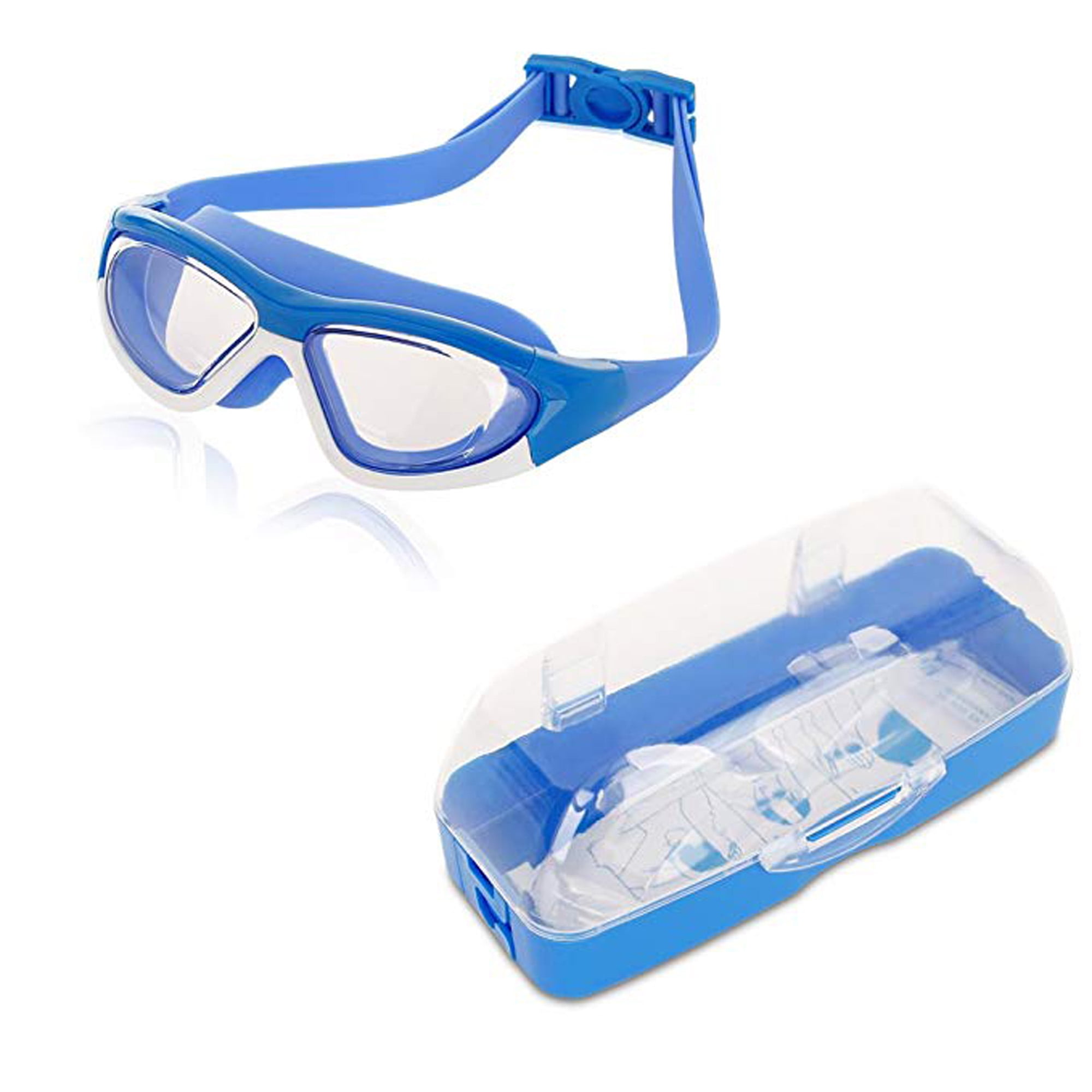 C F Goggle Kids Swim Goggles Swimming Goggles For Kids With Case Wide View No Leaking Anti Fog Uv Protection Youth Swim Glasses Walmart Com Walmart Com