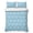 Blue, White, Light Blue, variant on Quilts Full Size Bedding Set, Minimalist Art Lightweight Quilted Comforter, Boho Abstract Floral Lattice Light Blue Soft Reversible Bedspread Coverlet with Pillow Covers for All Season, 78" x 90"