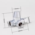 thumbnail image 2 of MYG Brass Diverter Splitter Switch T-Adapter Toilet G1/2 Inch Valve 3 Way Water Home Hose Replacement Bath Bathroom, 2 of 4