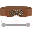 thumbnail image 3 of Womens Elastic Belts Metal Interlocking Buckle Stretchy Belts, 3 of 6