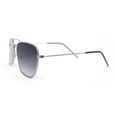 thumbnail image 3 of Concave Curved Metal Vintage Double Bridge Air Force Pilots Sunglasses Silver - Smoke, 3 of 4