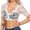 A#White56, variant on XIAOCHA Womens Lace V Neck Shrug Short Sleeve Cropped Shrugs Oktoberfest Party Bolero Top
