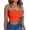 Orange summer tops for women, variant on USSUMA T-Shirts for Women Trendy Tube Crop Top Basic Women's Shirts and Blouses Sleeveless Women Tops Dressy Casual Summer Cropped Strapless Bandeau Tank Off Shoulder Plus Tunics Beach
