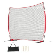 SKYSHALO Barricade Backstop Net,12x9ft Portable Barricade Tailgate Net Sports Ball Obstacle Softball Practice Net w/ Carry Bag for Baseball Softball Lacrosse Soccer Hockey Training