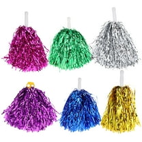 Raindrops Cheerleading Pom Poms Portable Foil Pompoms for Performance Use Assorted Color PP Material