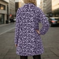 thumbnail image 6 of JIAYUE Women Cool Weather Outerwear Jacket Leopard Print Long Sleeve Loose Button Plush Lining For Autumn Winter Streetwear, 6 of 7