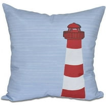 Simply Daisy 16" x 16" Light House Geometric Print Outdoor Pillow