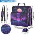 thumbnail image 2 of FORMRS Zipper Binder with Shoulder Strap 2-inch Ring 500 Sheet Capacity File Bag, Green Digital Art, 2 of 5