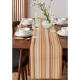 thumbnail image 2 of Burnt Orange Striped Table Runner Farmhouse Orange Ombre Stripes Tablerunners 13 x 60 Inch, Table Decorations Tabletop Scarf for Summer Gathering Holiday Farmhouse Kitchen Dining Decor, 2 of 6