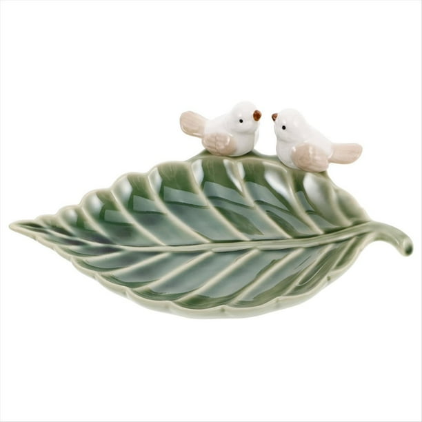 Bandeja de Cerámica con Forma de Pájaro para Guardar Joyas, Bandeja para Dim Sum, de Postre, Decoración para el Hogar, Mesa de Té, Cuenco de Escritorio