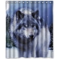 thumbnail image 1 of ABPHQTO Brave and Fast Wolf Cortina de ducha Cortina de ducha impermeable 150x180 cm, 1 of 2