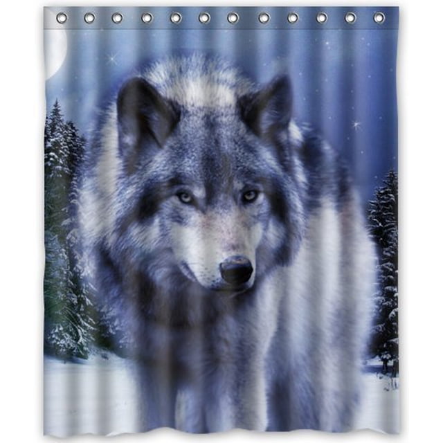 ABPHQTO Brave and Fast Wolf Cortina de ducha Cortina de ducha impermeable 150x180 cm