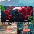 thumbnail image 5 of 1 Pcs 2D Flat License Plate Covers & Frames, Skull with Red For Decorative Front, Waterproof For Decoration Aluminum License Plate Covers & Frames Cover For Men Women, 12" X 6", 5 of 7