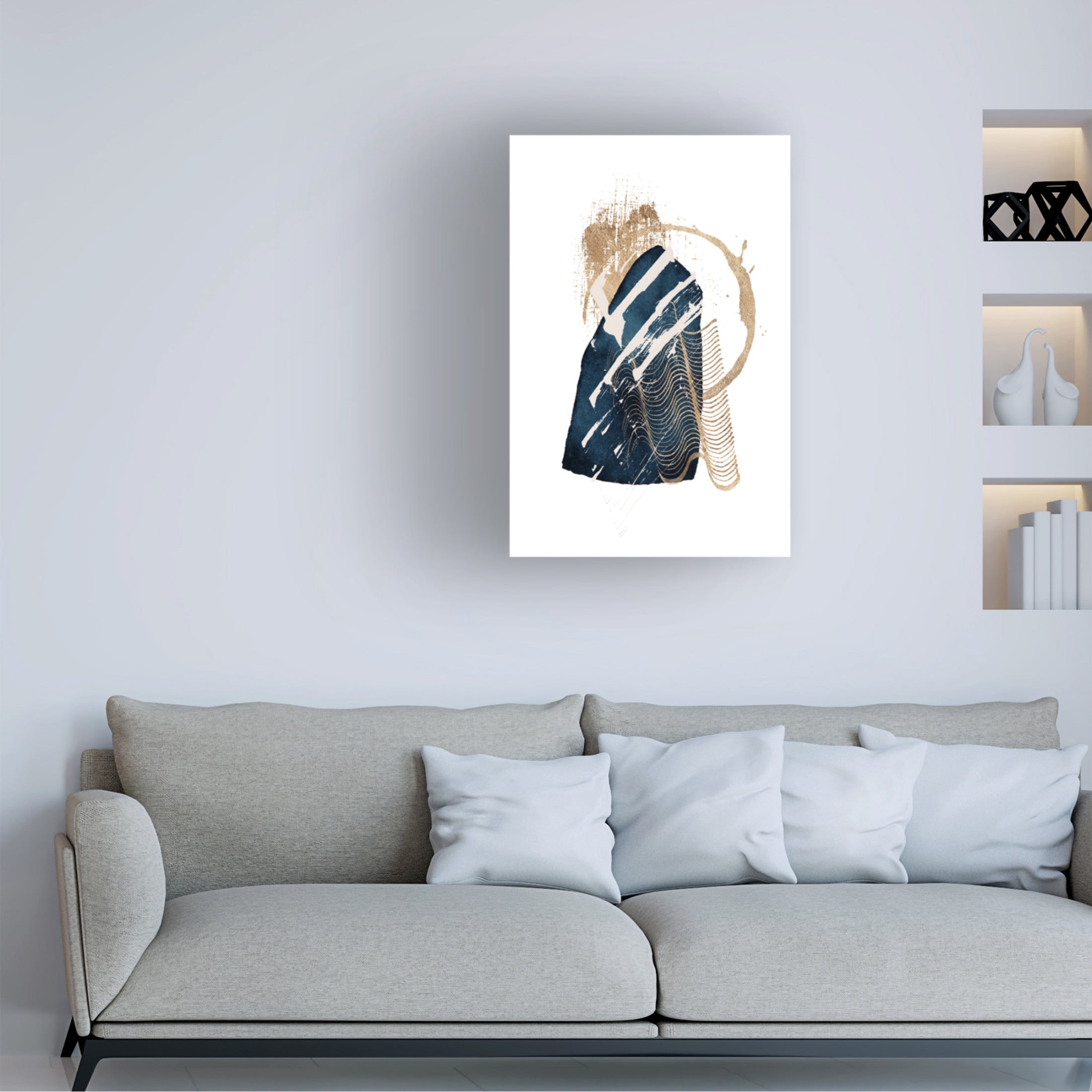 Trademark Fine Art Sally Ann Moss Stunning Blue 1 Canvas Wall Art