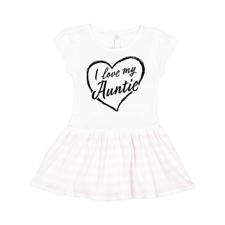 

Inktastic I Love My Auntie in Black Chalk Heart Gift Toddler Girl Dress