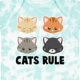 thumbnail image 4 of Inktastic Cats Rule with Cat Heads Boys or Girls Baby Bodysuit, 4 of 5