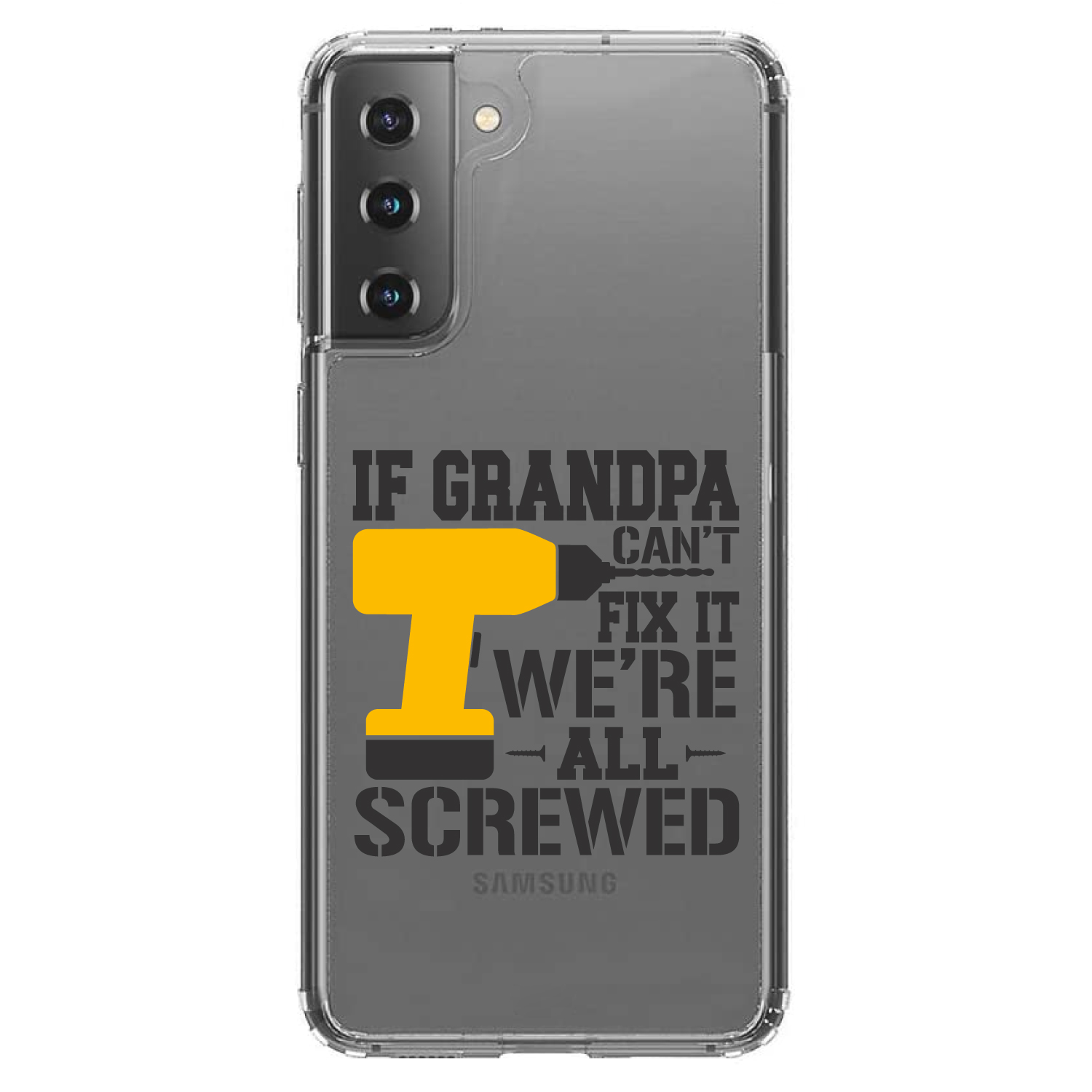 Samsung Galaxy S 21用DistinctInkケース (6.2% AchabibleMulture Courte%Screen) -OtterBox Symmetry Custom Black Caseの代替品-The Nurse is Stressed B : DistinctInk Clear Shockproof Hybrid Case for Samsung