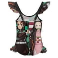 thumbnail image 2 of Demon Slayer Girls Swimsuit Ruffle One-piece Beachwear Kids Cute Swimwear Summer Bathing Suit 6-7Y（110cm）, 2 of 8