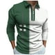 thumbnail image 1 of Gibobby Playera tipo polo hombre Camisa de manga larga con cuello vuelto y cremallera con estampado informal de invierno y otoño para hombre(Verde,XL), 1 of 4