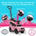 thumbnail image 2 of Best Ride On Cars Kids Outdoor Stroller Mercedes G-Wagon 3 in 1 Push Car, Baby Pink, 2 of 9