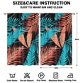 thumbnail image 2 of Hawaiian Palm Inspired Tier Curtains 2 Pack, 52x84 Inch Colorful Exotic Leafy Print Window Panels for Kitchen, Bathroom or Laundry Room, 2 of 2