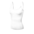 thumbnail image 3 of Emmalise Women's Camisole Built In Bra Wireless Fabric Support Short Cami (3Pk White, Oat, Violet, Large), 3 of 6