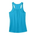 thumbnail image 6 of District Made DM420 Ladies Solid Gathered Racerback Tank, Light Turquoise - Extra Large, 6 of 6