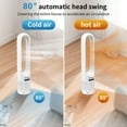thumbnail image 2 of Space Heater Tower Ventilador sin aspas, calentador y ventilador combinado con control remoto, sin instalación, silencioso, oscilación de 80°, 8 velocidades, temporizador de 9 horas, filtro HEPA, 32 p, 2 of 5