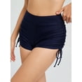 thumbnail image 3 of Womens High Waisted Swim Shorts Tie Bathing Suit Board Shorts Bottoms Swimming Tummy Control Swimsuit Liner, 3 of 5