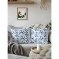 thumbnail image 3 of Waterproof Outdoor Throw Pillows with Inserts 16"x16", Flower Bird Soft Decorative Pillowcases for Couch Bedroom, Vintage Blue Garden Country Wildflower Pillow Covers for Sofa Living Room, 3 of 8