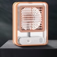 thumbnail image 4 of Ventilador De Nebulización De Escritorio Ventilador de nebulización de escritorio de 2000 mAh Ventilador de enfriamiento de agua de 3 velocidades de 330 ml para dormitorio (naranja), 4 of 7