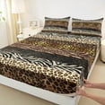 thumbnail image 3 of Homewish Animal Leopard Zebra Print Full Size Sheets 4-Piece for Children Teens Adults,Geometric Stripes Breathable Bed Sheets,Retro Vintage Lightweight Sheet Sets,Luxury Bedroom Decor, 3 of 7