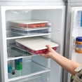 thumbnail image 2 of Caja de almacenamiento de huevos portátil para cocina, soporte para refrigerador, organizador de alimentos, bandeja de almacenamiento duradera, 2 of 4