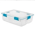 thumbnail image 2 of Sterilite 37 Quart Clear Plastic Storage Tote Bin with Secure Lids, 8 Pack, 2 of 10
