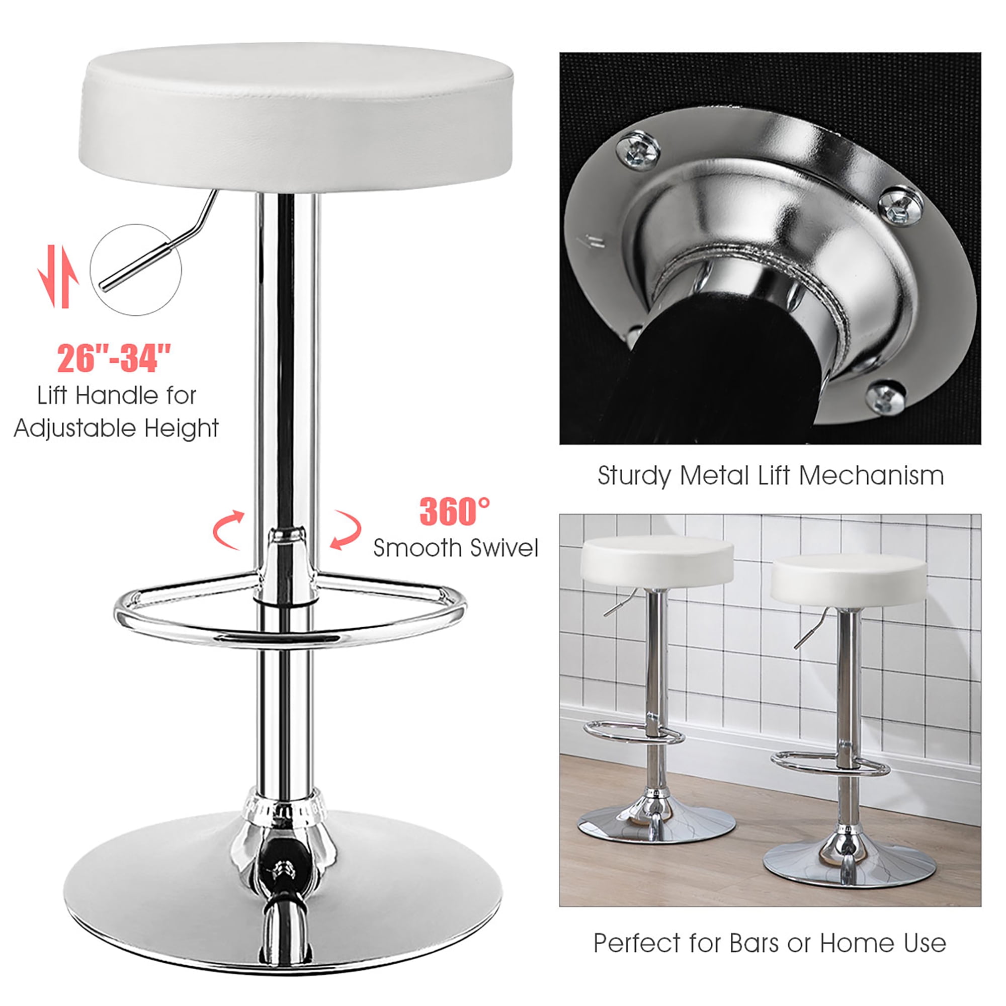 round swivel backless bar stools
