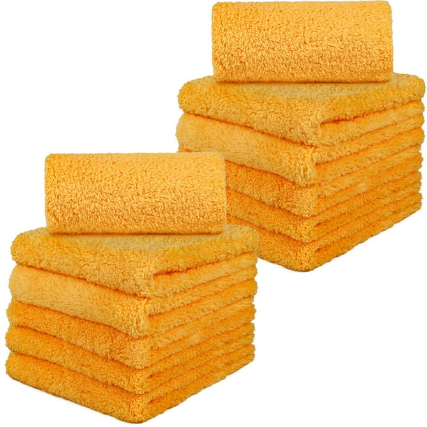 Premium Microfiber Towels Car Drying Wash Detailing Buffing Polishing Towel With Plush Edgeless Cloth 450 Gsm 16x16 In Pack Of 12 Com Premium Microfiber Towels Car Drying, Can You Use Microfiber Towels For Guinea Pig Bedding
