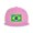 Pink, variant on Snapback Hat Flag Of Brazil Adjustable Flat Bill Brim Hat for Men Women Casual Wear Gray