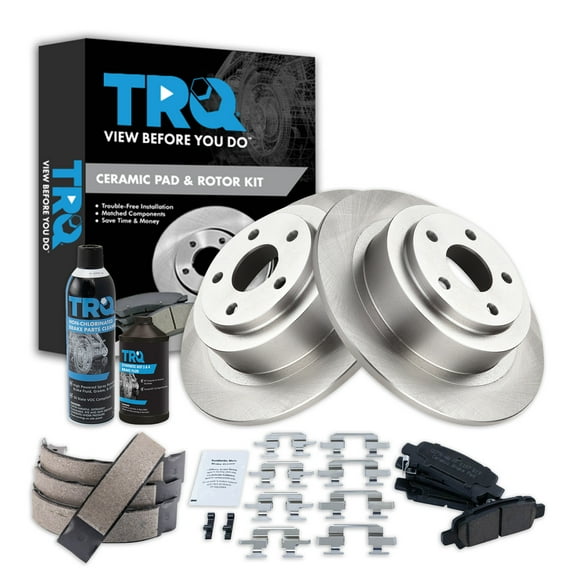 TRQ Rear Brake Pad & Rotor Kit BKA34790 Fits Select 2003-2006 Subaru Baja , 2001-2004 Subaru Legacy , 2003-2004 Subaru Outback