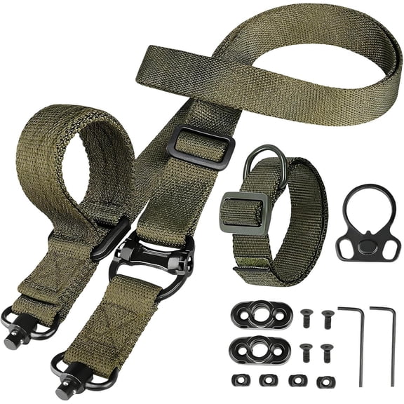 Quick Adjust 2 Point Sling with Alloy Swivels, Heavy Duty Nylon Outdoor Strap
