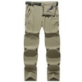 thumbnail image 4 of Qgtaibl Men's Cargo Athletic Pants Elastic Waist Straight Leg Hiking Pant Big and Tall Outdoor Active Trouser with Pockets Khaki (Mens 2X), 4 of 7