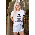 thumbnail image 4 of Keep Calm Love St Bernards Dog Joke Men's Graphic T Shirt Tees Brisco Brands L, 4 of 6