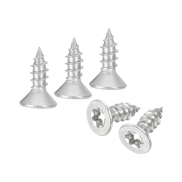 Uxcell Lot de 40 M4 x 12mm Vis Torx en Acier Inoxydable 304 Tête Plate pour T20 Bits, Argent