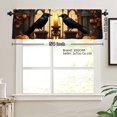 thumbnail image 3 of JOOCAR Polyester Window Valance Curtain with Black Crows and Pumpkins Design for Home Kitchen Living Room Bedroom Bathroom Decor 54x18 inch, 3 of 5