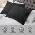 thumbnail image 2 of Juego de 2 Suaves Transpirables Fundas Almohadas con Bordado sin Cremallera, 2 of 6