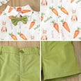 thumbnail image 5 of IDOPIP Toddler Boys First Easter Birthday Outfit Rabbit Carrot Romper + Suspenders Shorts+ Bow Tie, 5 of 7