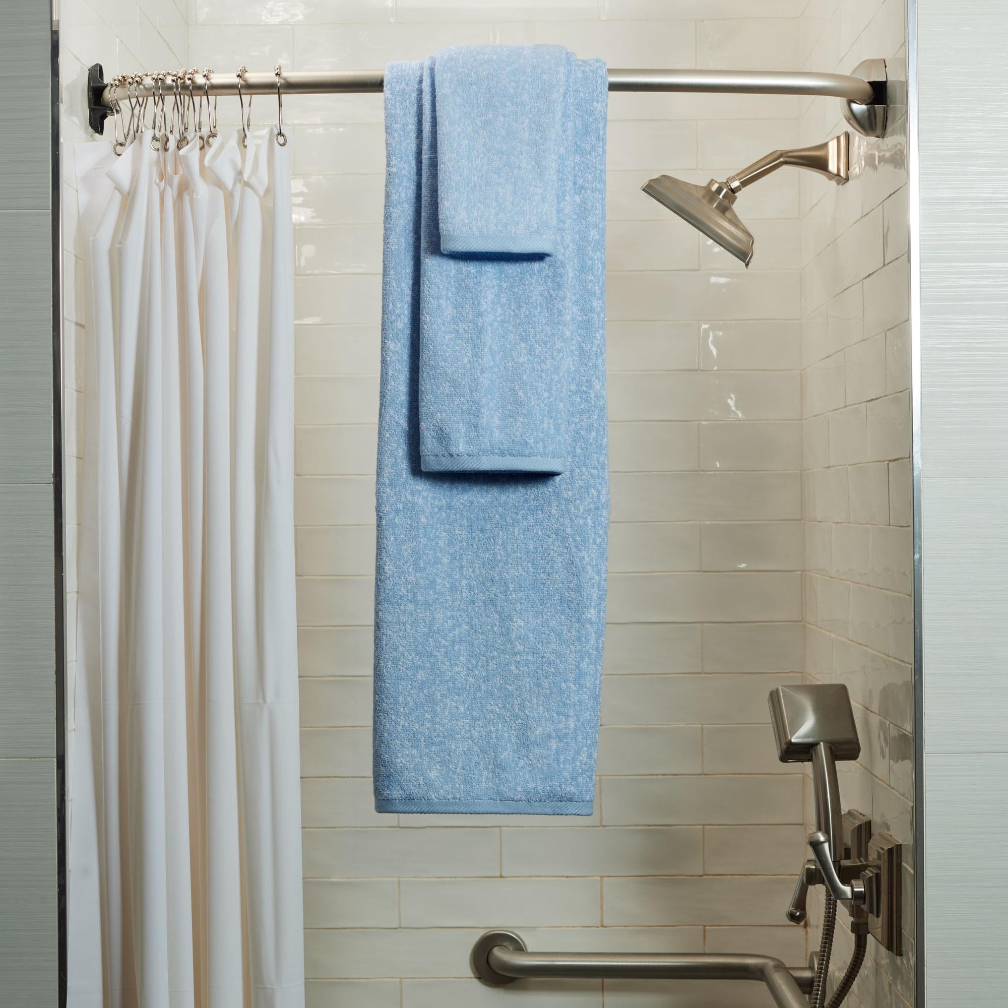 London 6-Piece 100% Cotton Bath Towel Set in Med Blue
