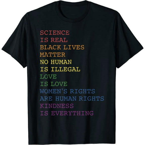 Science love kindness rainbow flag for gay and lesbian pride T-Shirt