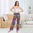 thumbnail image 6 of FORMRS Women's Pajama Pants with Pockets Soft Comfy Loungewear Sleep Bottom, Sizes S-2XL, Colorful Checkered Daisy, 6 of 8