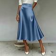 thumbnail image 2 of Sentmoon Jupe Longue pour Femmes Taille Haute Jupes Mini pour Femmes Ravissante Couleur Unie Coupe Régulière Jupe Mini pour Usage Quotidien Décontracté P-2TG, 2 of 9