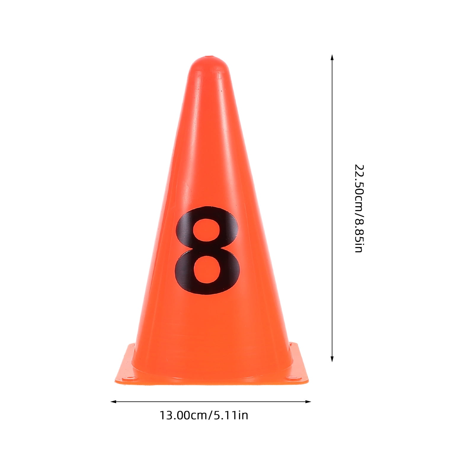 Baluue 15Pcs Orange Training Cones Numbered Plastic Soccer Basketball Football